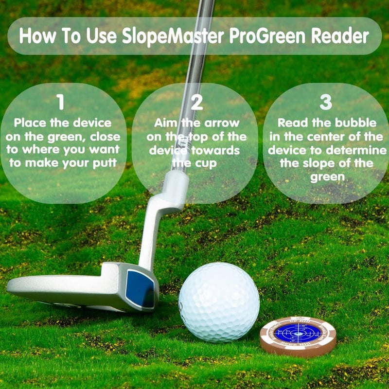 Prodigora SlopeMaster ProGreen Reader - Golf Ball Marker with High Precision Green Reading Aid Golf Accessories for Men Women - Image 4